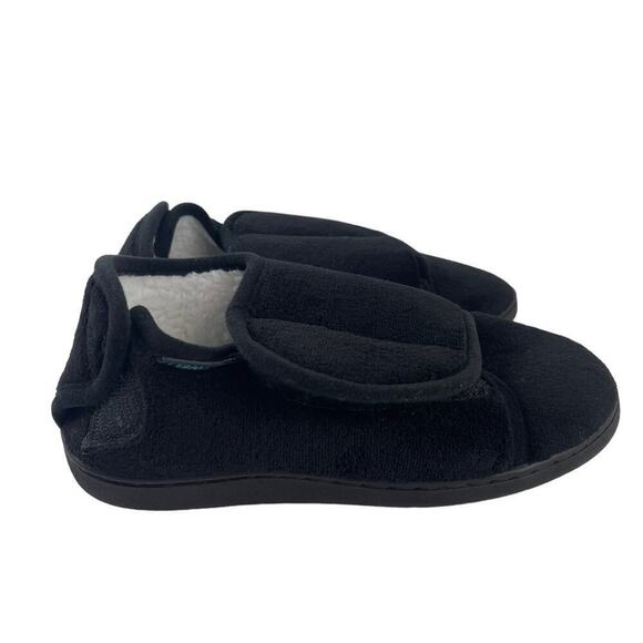 Beltwell Super Comfy Edema Circulation Warm Plush Fleece Slippers Black 7.5/8 - Picture 3 of 14